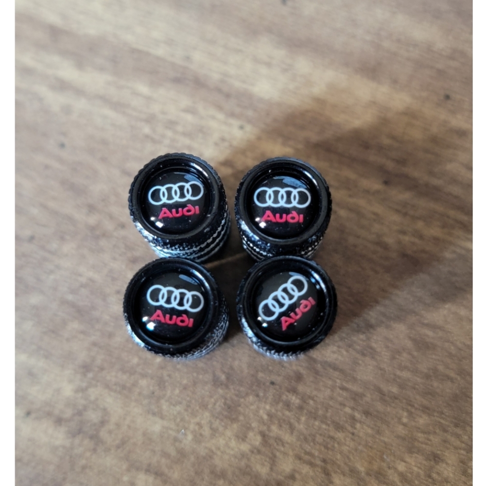 Audi Tire Caps & Keychain Duo Set